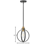Lark 83037BK Black Single Light Pendant Image 2