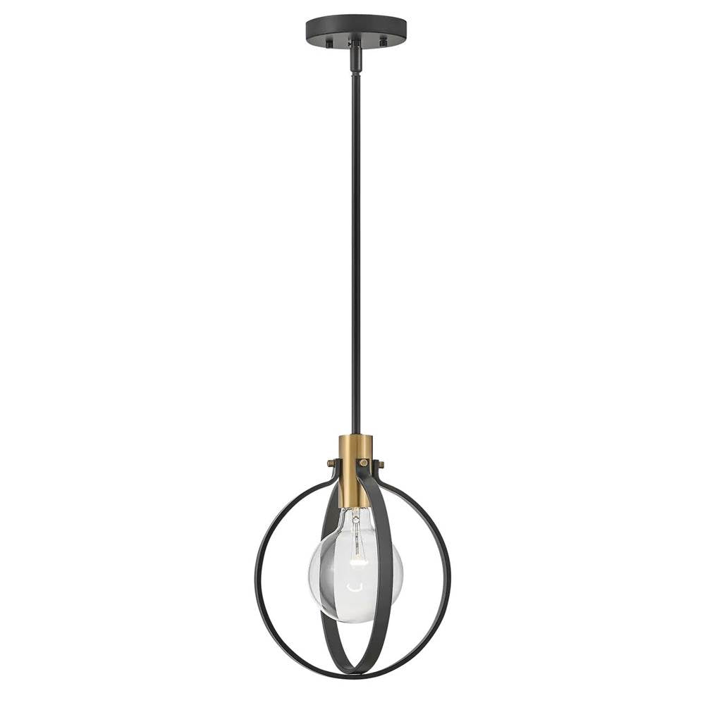 Lark 83037BK Black Single Light Pendant Image 1