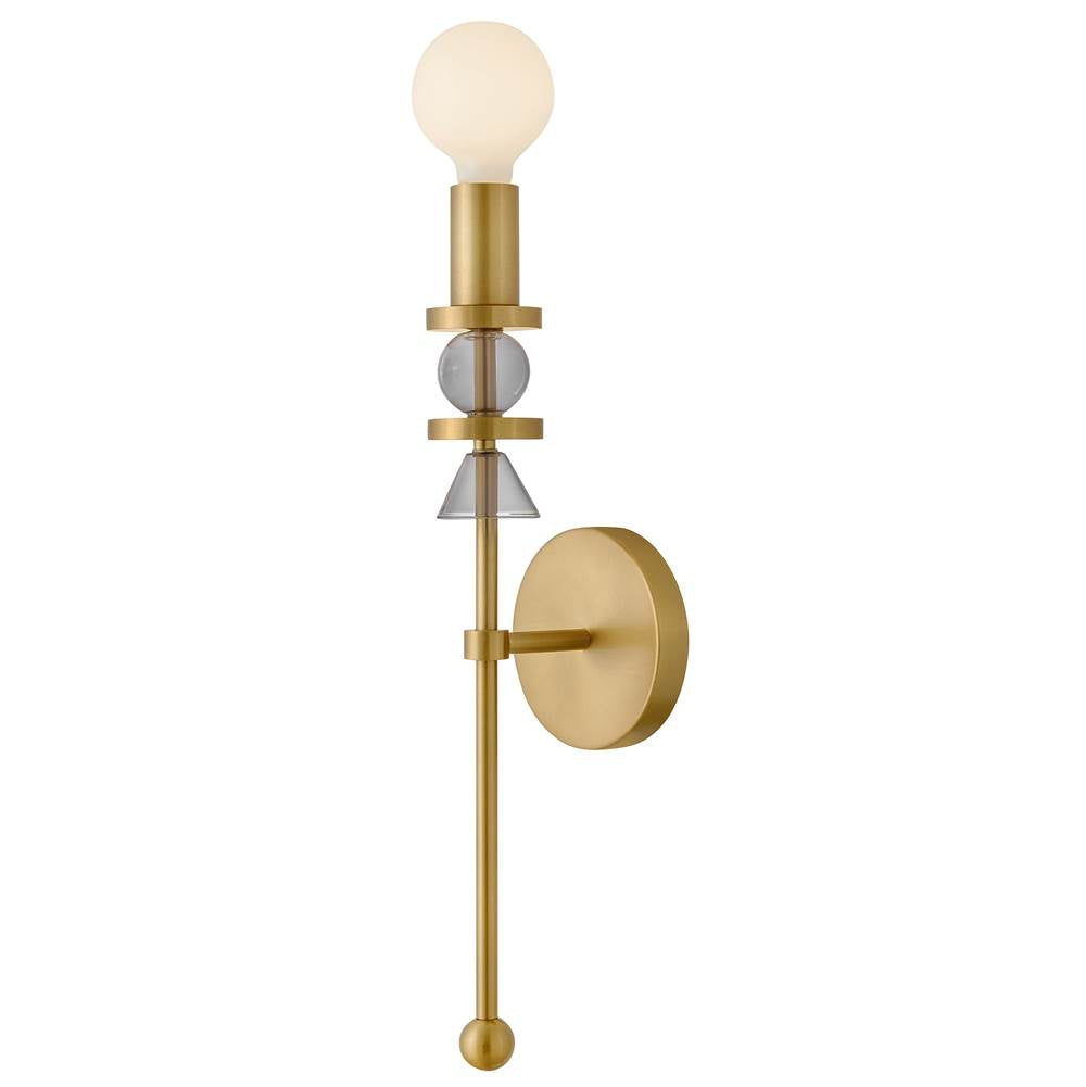 Lark 83040LCB Lacquered Brass Large Single Light Sconce Image 1