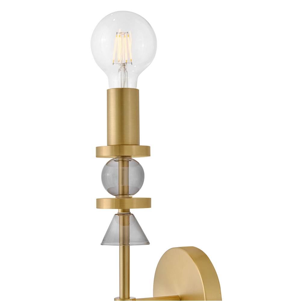Lark 83040LCB Lacquered Brass Large Single Light Sconce Image 7
