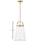 Lark 83053LCB Lacquered Brass Single Light Pendant Image 3