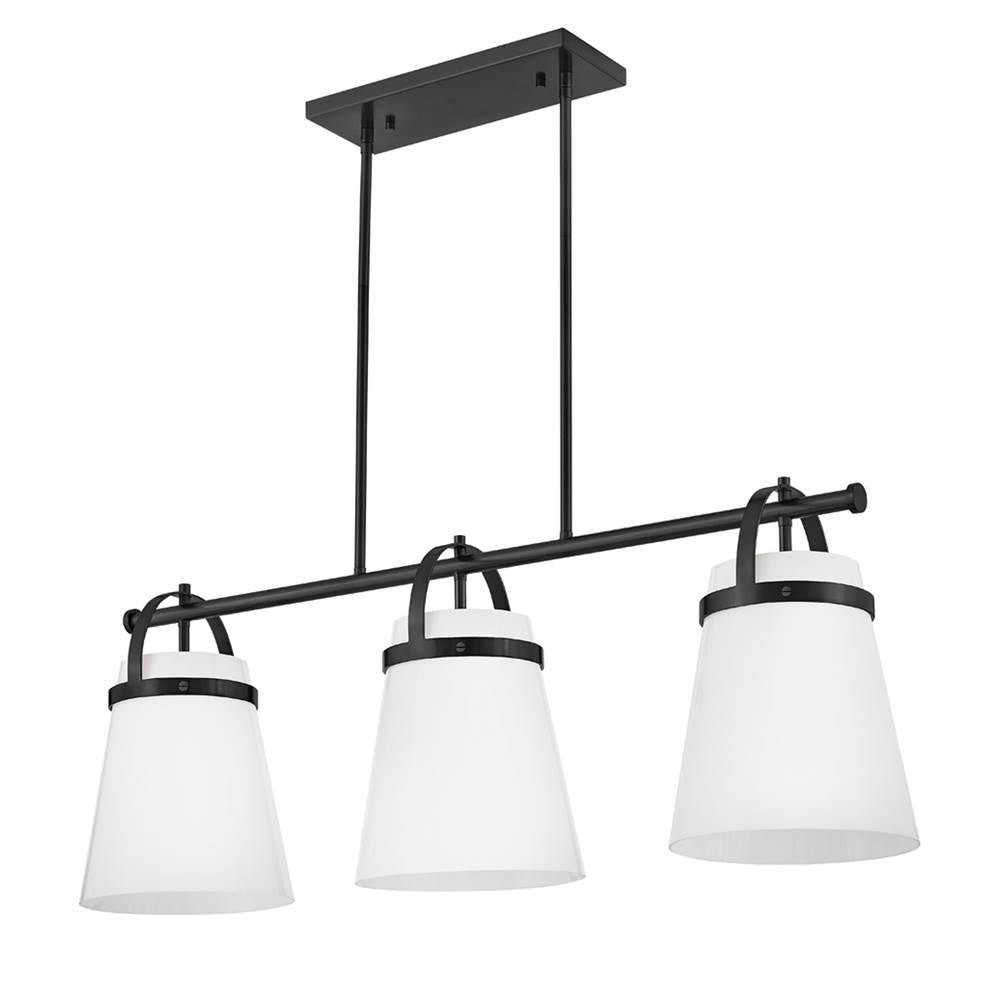 Lark 83056BK Black Three Light Linear Image 8