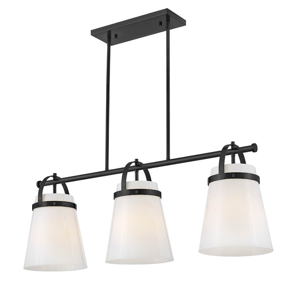 Lark 83056BK Black Three Light Linear Image 7