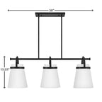 Lark 83056BK Black Three Light Linear Image 2