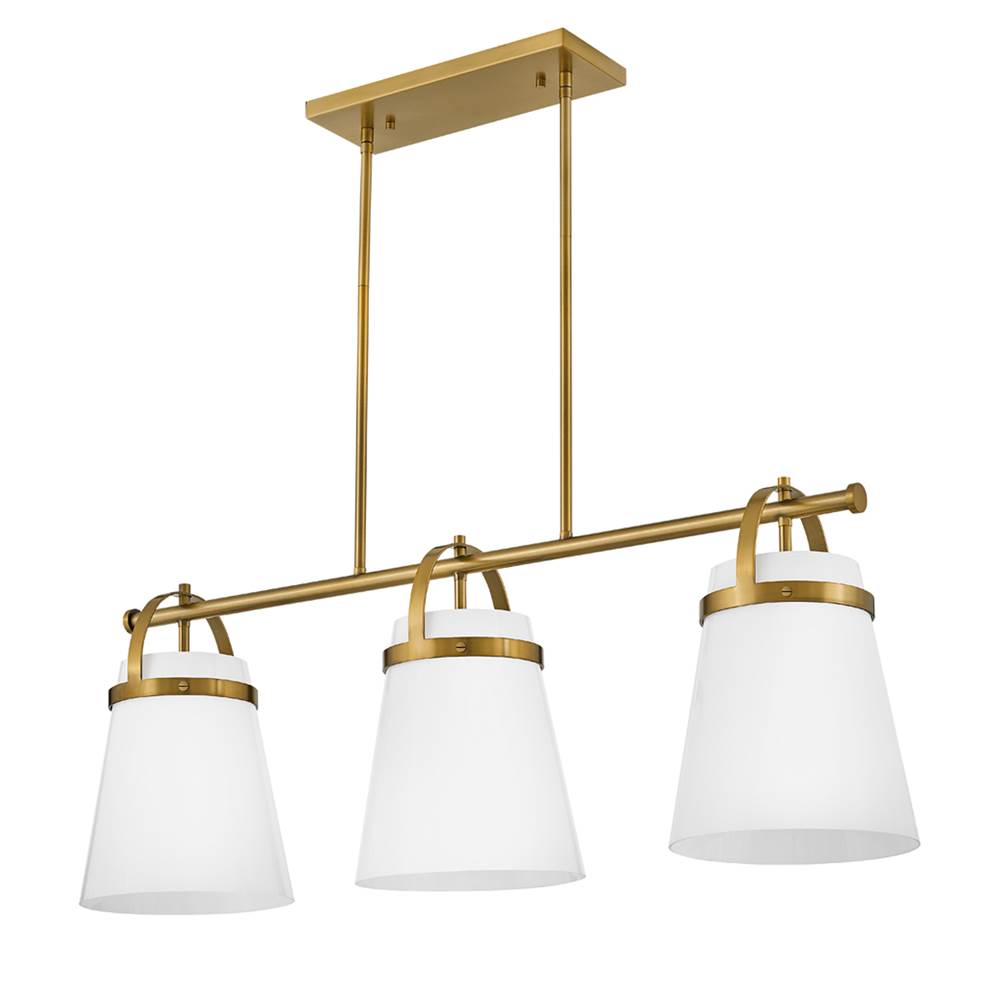 Lark 83056LCB Lacquered Brass Three Light Linear Image 8