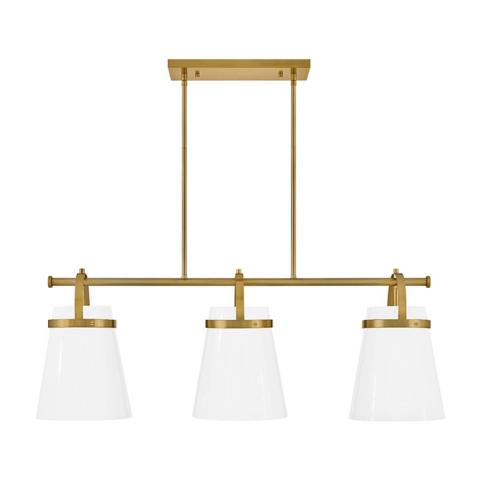 Lark 83056LCB Lacquered Brass Three Light Linear Image 5