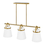 Lark 83056LCB Lacquered Brass Three Light Linear Image 4