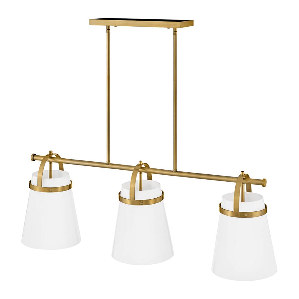 Lark 83056LCB Lacquered Brass Three Light Linear Image 4