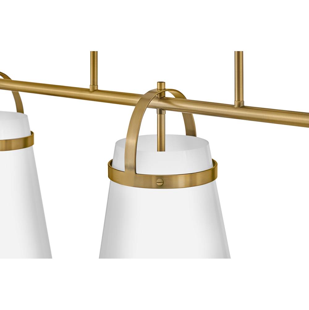 Lark 83056LCB Lacquered Brass Three Light Linear Image 3