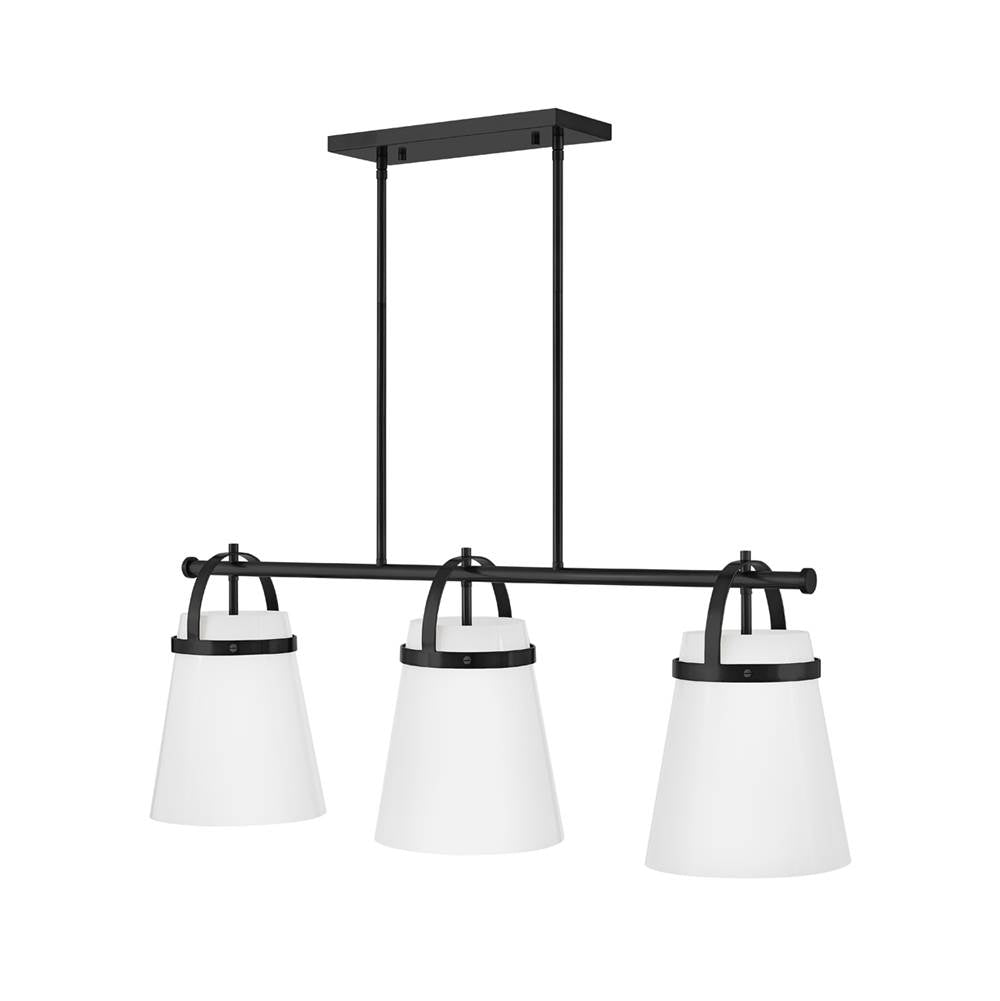Lark 83056BK Black Three Light Linear Image 1