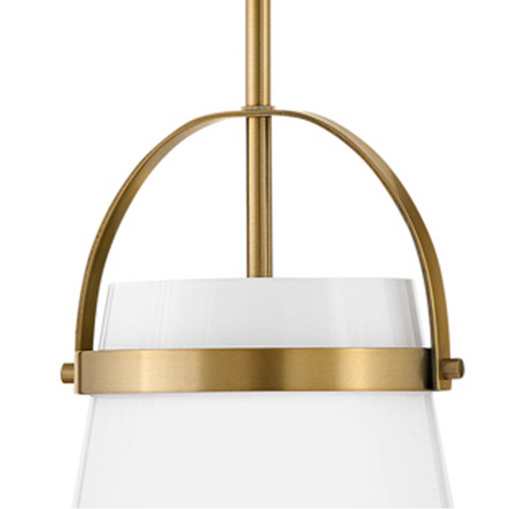 Lark 83057LCB Lacquered Brass Single Light Convertible Pendant Image 4