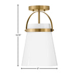 Lark 83057LCB Lacquered Brass Single Light Convertible Pendant Image 3