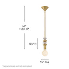 Lark 83067LCB Lacquered Brass Extra Small Pendant Image 2