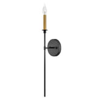 Lark 83070BK Black Single Light Tall Sconce Image 1
