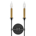Lark 83072BK Black Two Light Tall Sconce Image 5