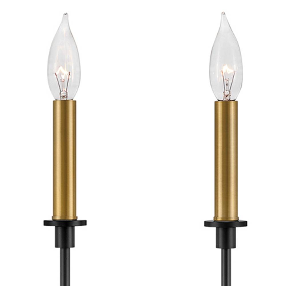 Lark 83072BK Black Two Light Tall Sconce Image 4