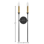 Lark 83072BK Black Two Light Tall Sconce Image 2