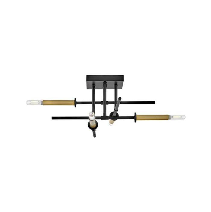 Lark 83073BK Black Medium Semi-flush Mount Image 4