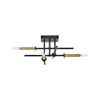 Lark 83073BK Black Medium Semi-flush Mount Image 4