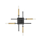 Lark 83073BK Black Medium Semi-flush Mount Image 2