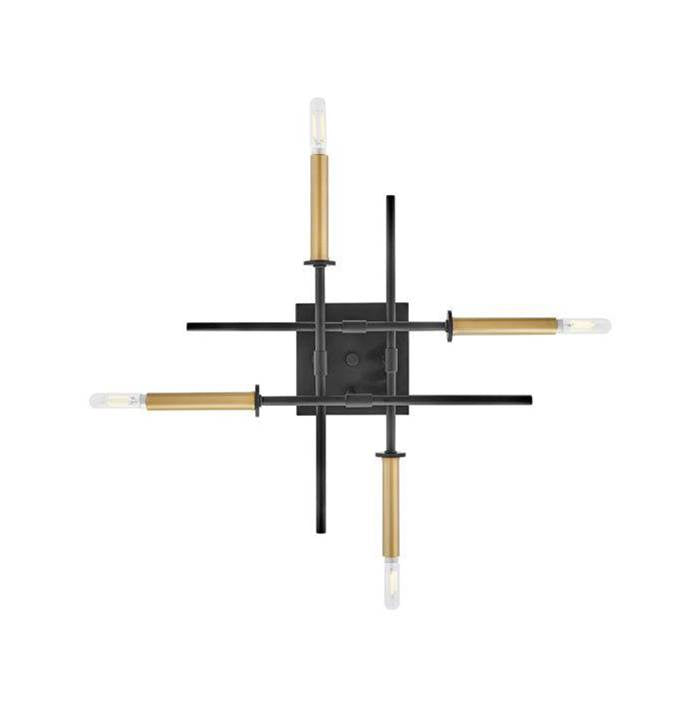 Lark 83073BK Black Medium Semi-flush Mount Image 2