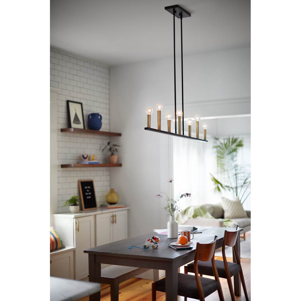 Lark 83156BK Black Seven Light Linear Image 8