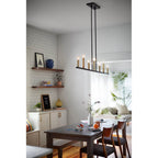 Lark 83156BK Black Seven Light Linear Image 8