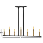 Lark 83156BK Black Seven Light Linear Image 4