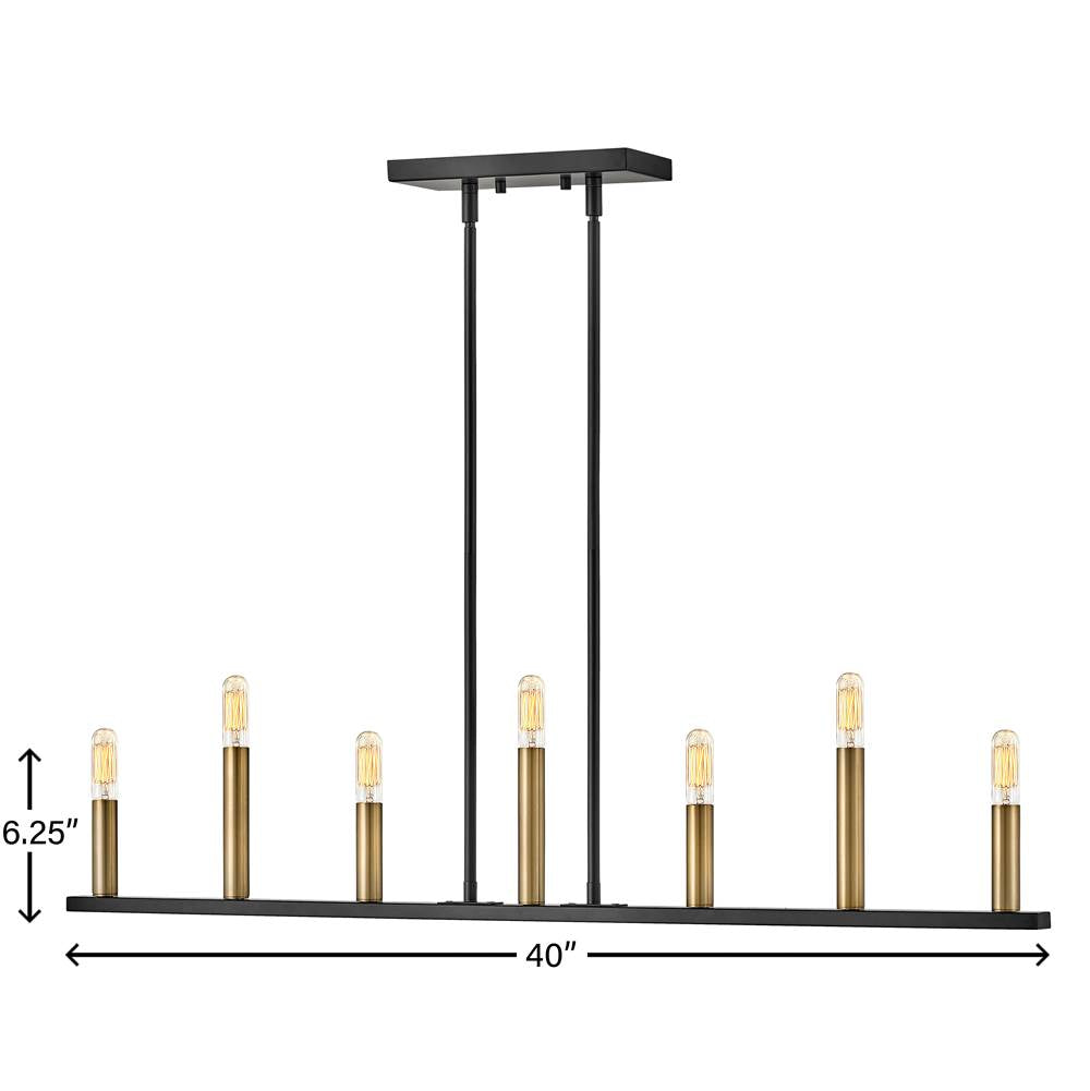 Lark 83156BK Black Seven Light Linear Image 4