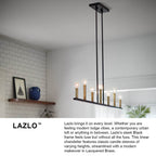 Lark 83156BK Black Seven Light Linear Image 3