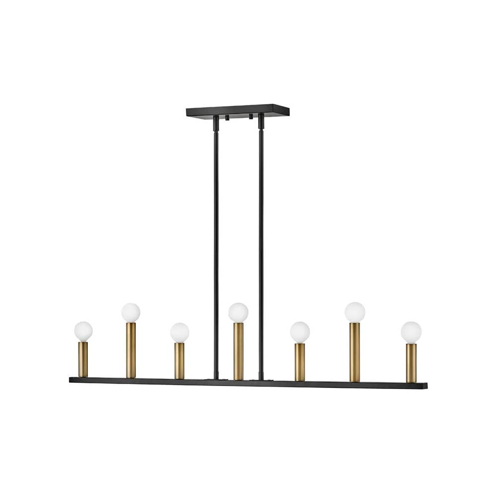 Lark 83156BK Black Seven Light Linear Image 1
