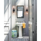 Lark 83192BK Black Two Light Tall Sconce Image 7
