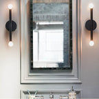 Lark 83192BK Black Two Light Tall Sconce Image 6