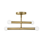 Lark 83194LCB Lacquered Brass Four Light Convertible Pendant Image 6
