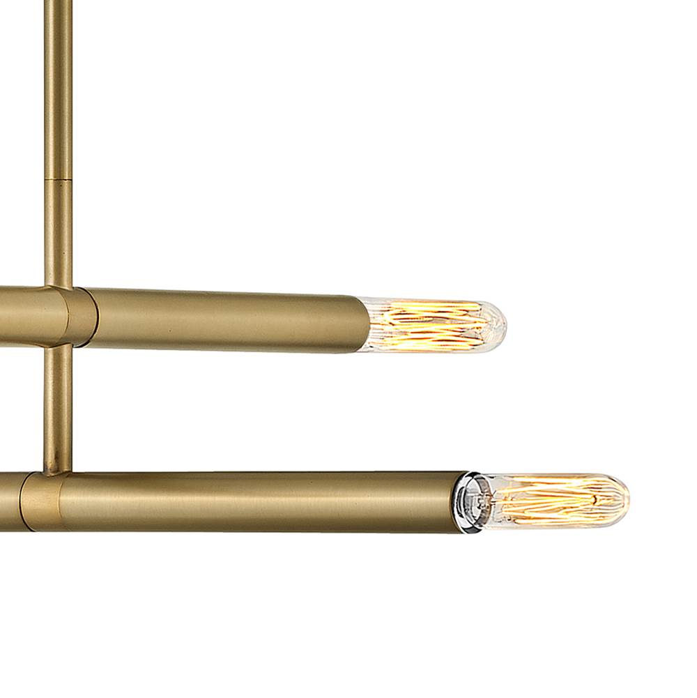 Lark 83194LCB Lacquered Brass Four Light Convertible Pendant Image 4