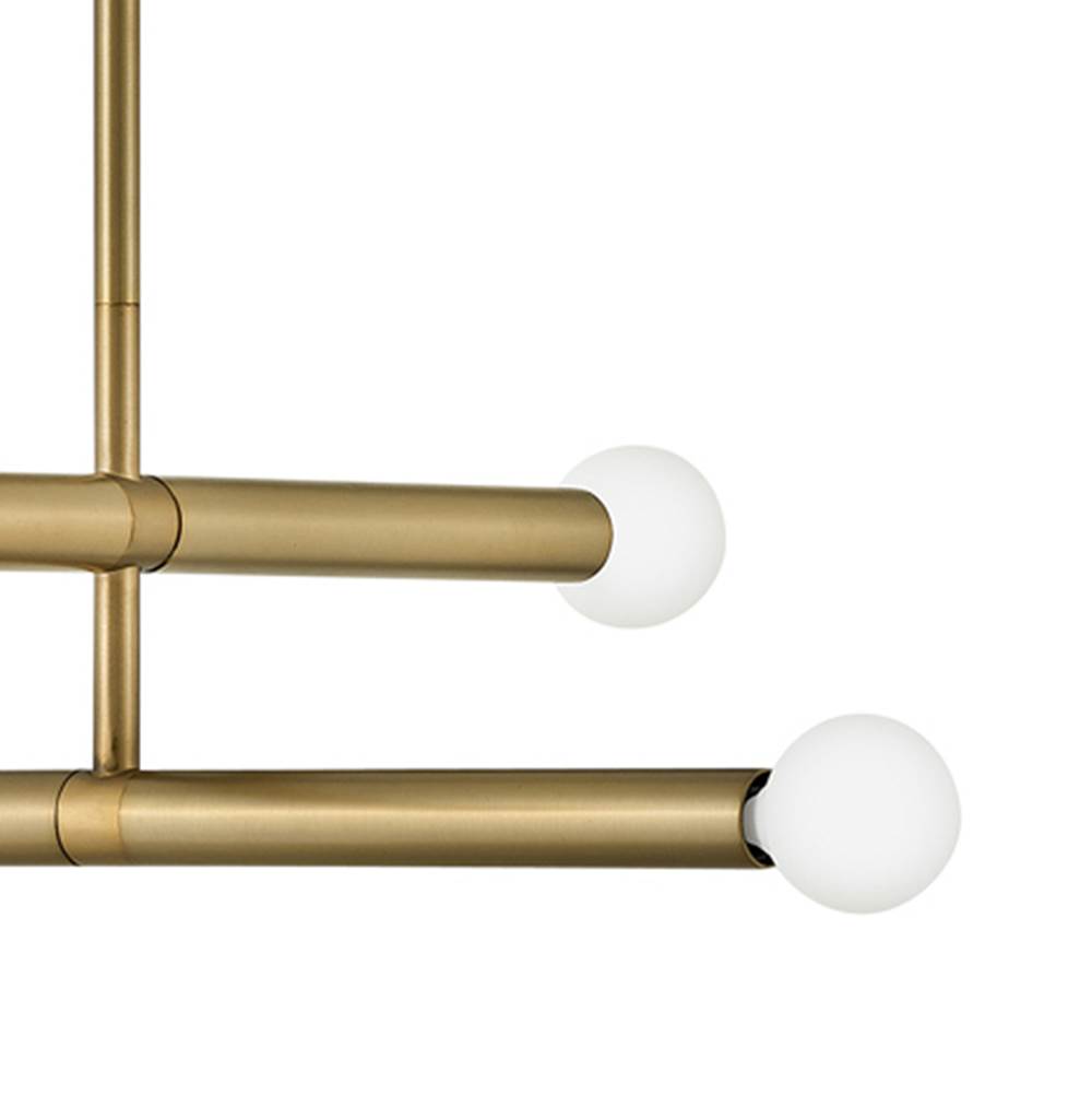 Lark 83194LCB Lacquered Brass Four Light Convertible Pendant Image 3