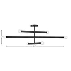 Lark 83195BK Black Six Light Convertible Mobile Multi Tier Image 2