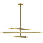 Lark 83195LCB Lacquered Brass Six Light Convertible Mobile Multi Tier Image 6