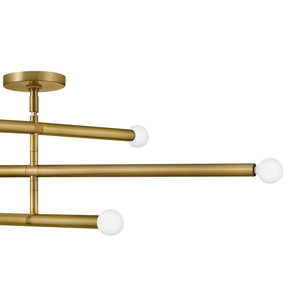 Lark 83195LCB Lacquered Brass Six Light Convertible Mobile Multi Tier Image 5