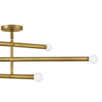 Lark 83195LCB Lacquered Brass Six Light Convertible Mobile Multi Tier Image 5