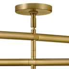 Lark 83195LCB Lacquered Brass Six Light Convertible Mobile Multi Tier Image 4