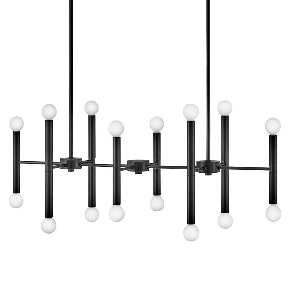 Lark 83196BK Black Sixteen Light Linear Image 7