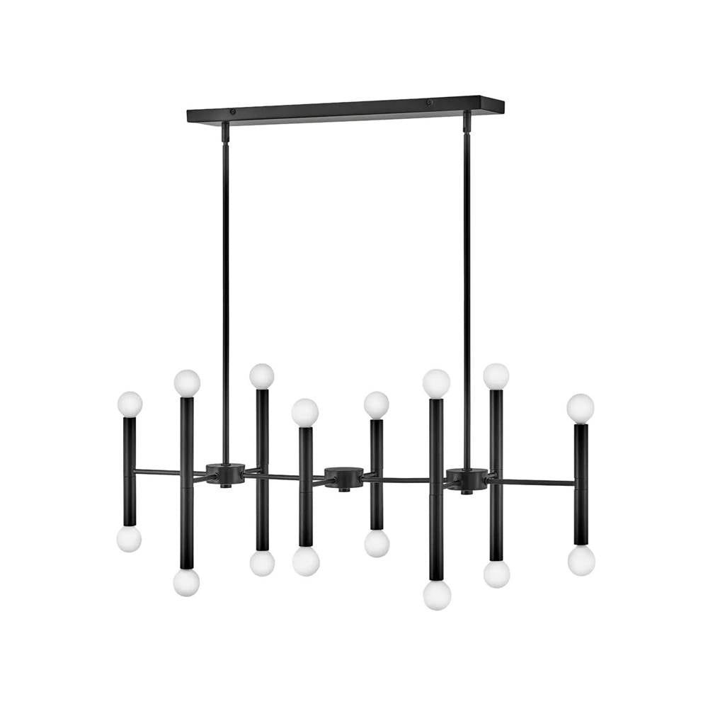 Lark 83196BK Black Sixteen Light Linear Image 1