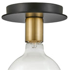 Lark 83201LCB Lacquered Brass Single Light Flush Mount Image 3