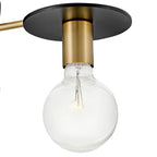 Lark 83203LCB Lacquered Brass Three Light Semi-flush Mount Image 4