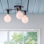 Lark 83203LCB Lacquered Brass Three Light Semi-flush Mount Image 3