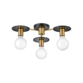 Lark 83203LCB Lacquered Brass Three Light Semi-flush Mount Image 1