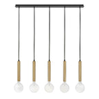 Lark 83206LCB Lacquered Brass Five Light Linear Image 6