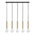 Lark 83206LCB Lacquered Brass Five Light Linear Image 1