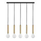 Lark 83206LCB Lacquered Brass Five Light Linear Image 1